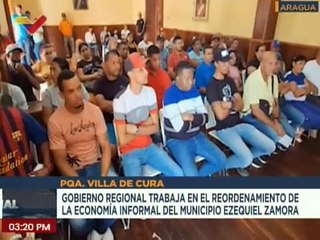 Gobierno Regional inicia proceso de reordenamiento de la economia informal en el edo. Aragua
