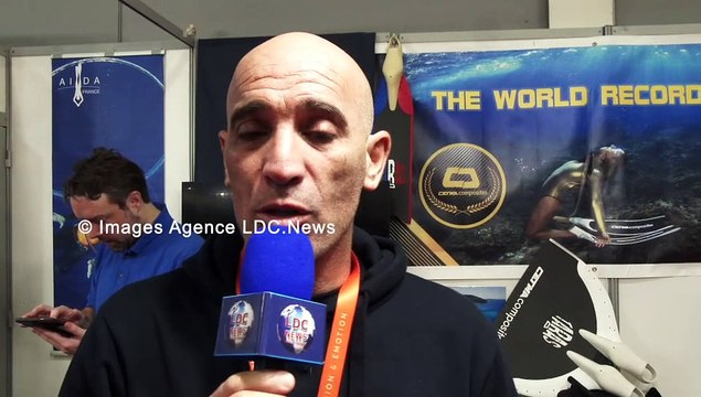 Le Championnat du Monde en apnée au 25e Salon de la Plongée Sous Marine. Paris/Fance - 12 Janvier 2024