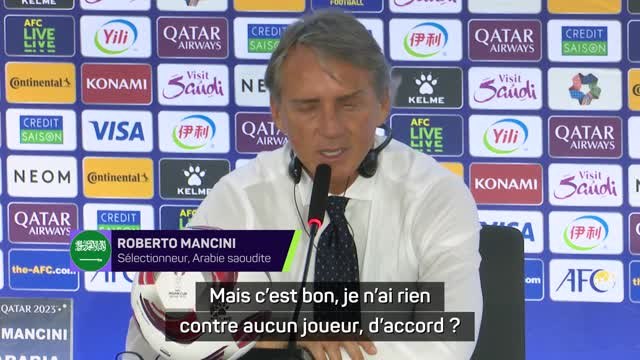 Arabie saoudite - Mancini met fin à la polémique : Je n'ai rien contre aucun joueur, d'accord ?