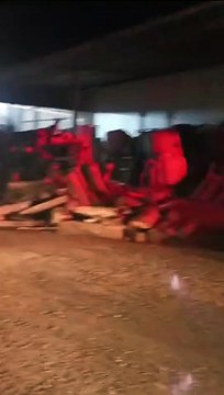 Incêndio de grandes proporções atinge de barracão de indústria de alimentos em Rondon