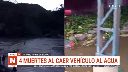 rescatan cuerpos sin video de un vehículo en Tipuani