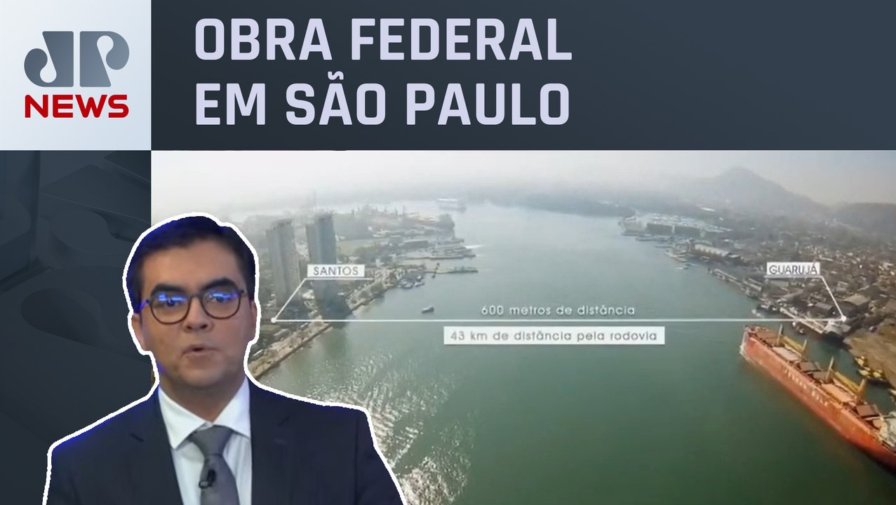 Túnel submerso Santos-Guarujá será financiado por Parceria Público-Privada; Vilela analisa