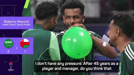 Mancini not worried about missing players after narrow Oman win for Saudis