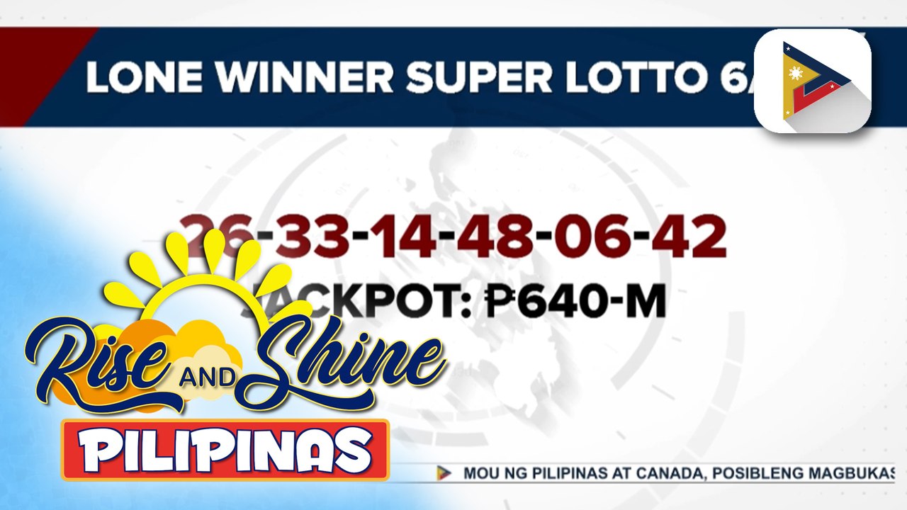 P640M na jackpot sa Super Lotto 6/49, napanalunan na