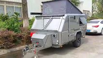 At a sunny day bright Eiger Gray exterior njstar rv off road travel trailer ready to ship