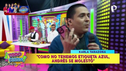 Karla Tarazona tras actitud de Andrés Hurtado en Préndete: "Como no tenemos etiqueta azul, se molestó"