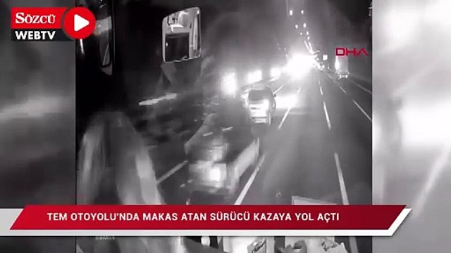 Beykoz TEM Otoyolu'nda makas atan sürücü kazaya yol açtı