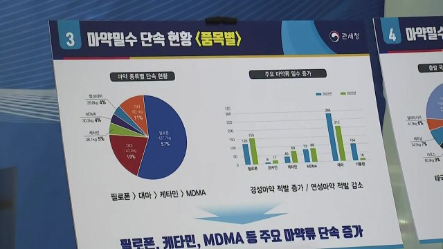 지난해 마약 밀수 적발 704건...전년 대비 중량 23% ↑ / YTN