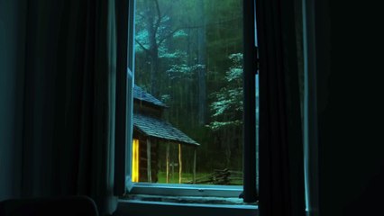 Rolling Thunder Window Thunderstorm Rain Sounds for Sleep