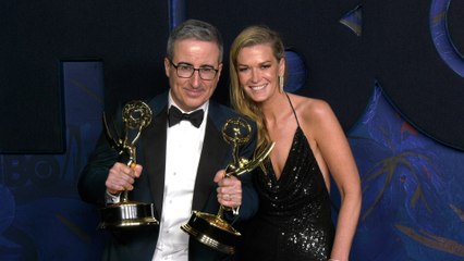 John Oliver and Kate Norley "HBO & Max Post-Emmy Celebration" Blue Carpet