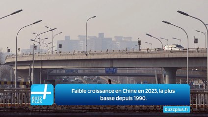 Faible croissance en Chine en 2023, la plus basse depuis 1990.