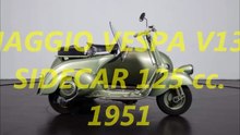 Piaggio Vespa Sidecar V13T 125 cc.     1951