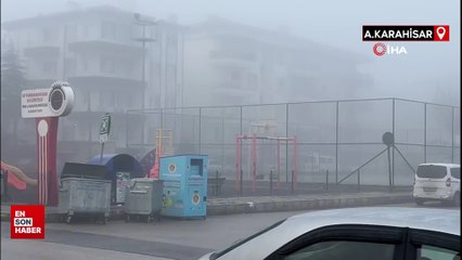 Afyonkarahisar'da sisli hava hayatı olumsuz etkiledi