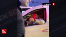 İstanbul'da trafikte iki sürücünün erkek misin kavgası kamerada