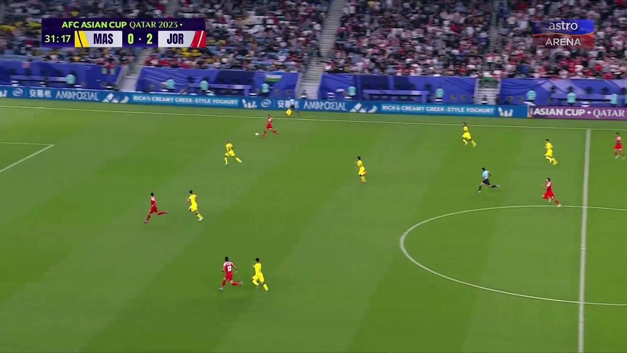 MAS 0-3 JOR:   Mahmoud Al-Mardi sekali lagi meledak minit ke 32'
