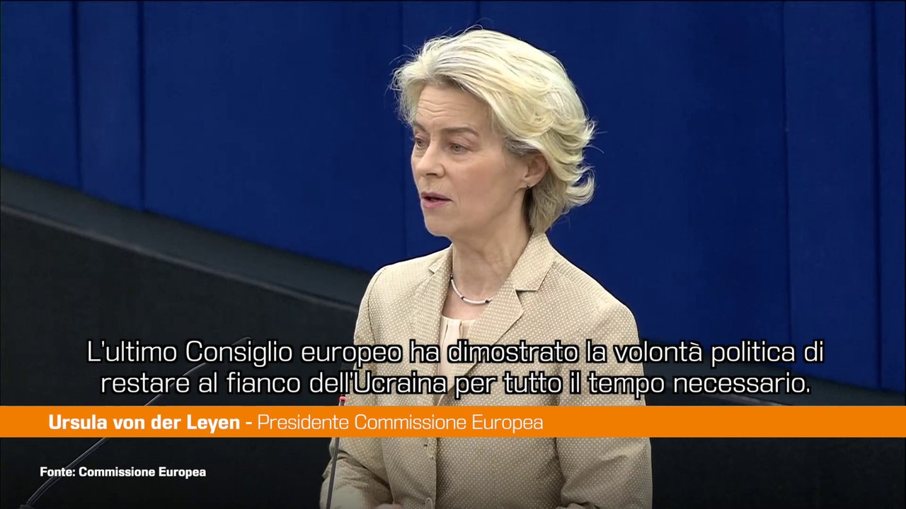 Von der Leyen "Sosterremo l'Ucraina per tutto il tempo necessario"