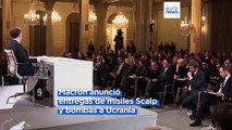 Macron anuncia envíos a Ucrania de misiles Scalp, bombas y camiones Caesar
