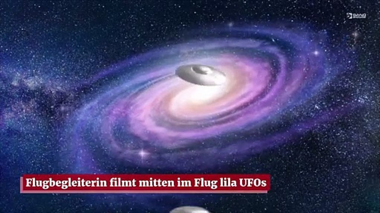 Flugbegleiterin filmt mitten im Flug lila UFOs