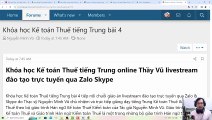 Học Kế toán tiếng Trung Thầy Vũ lớp Kế toán Thuế Kiểm toán Thuế online bài 4
