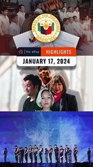 Rappler's highlights: Charter change, Sundance 2024, SVT | The wRap | January 17, 2024
