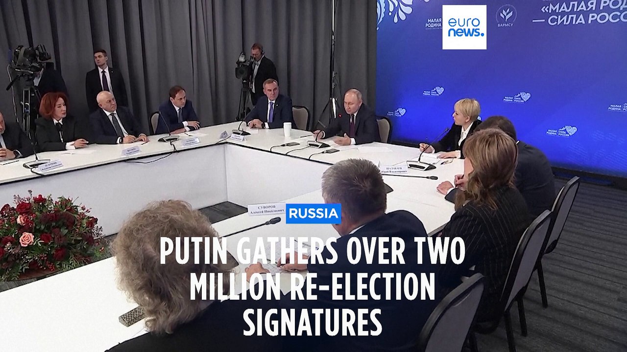 Vladimir Putin gathers over two million re-election signatures - video ...