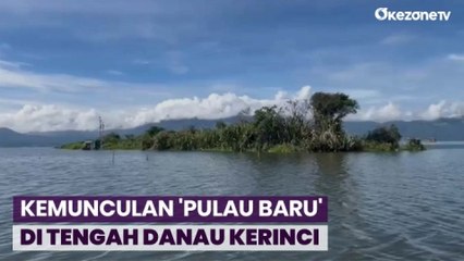 Geger Kemunculan 'Pulau Baru' di Tengah Danau Kerinci, Begini Penampakannya