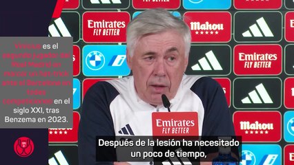 Ancelotti: "Me gustó más lo que dijo Vinicius que sus tres goles"