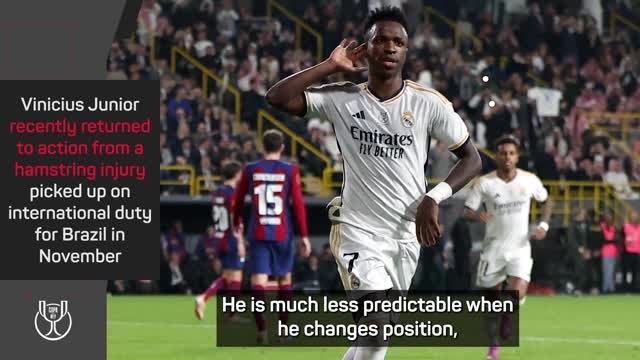 Vinicius Jr. back to his best ahead of Atleti clash - Ancelotti