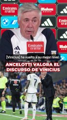 Ancelotti: "Me gustó más lo que dijo Vinicius que sus tres goles"