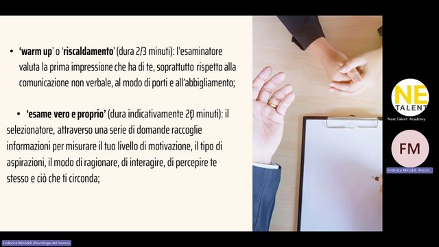 Il colloquio di selezione