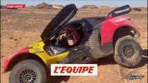 La colère de Loeb après une crevaison - Dakar - Autos
