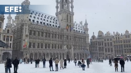 Bélgica en alerta por las precipitaciones de nieve y granizo