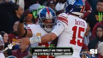 Saquon Barkley and Tommy Devito Talk Giants and NFL Playoffs