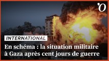 En schéma: la situation militaire à Gaza après cent jours de guerre