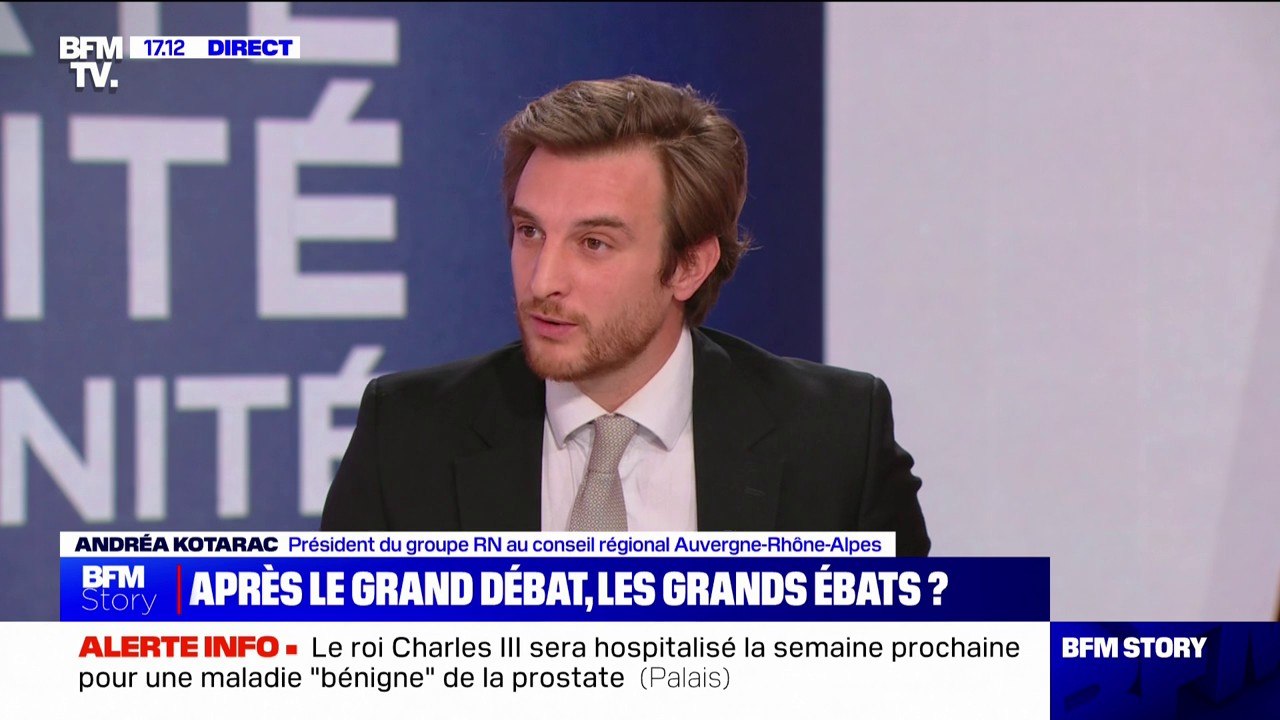 Réarmement démographique: "Ça fait cinq ans qu'on en parle au Rassemblement national", affirme Andréa Kotarac (président du groupe RN au conseil régional Auvergne-Rhône-Alpes)