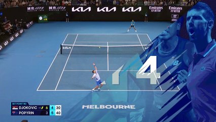 Australian Open Shot of the Day: Popyrin lobs Djokovic to clinch the set