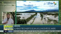 Intensas lluvias en Brasil dejan al menos 13 muertos y varios daños
