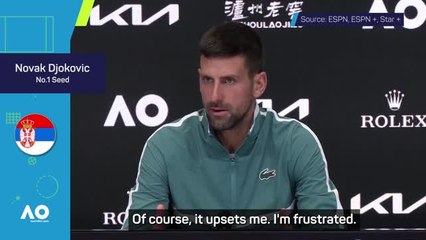 Djokovic upset by offensive fan with 'no courage'