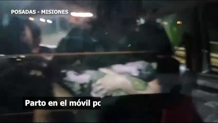 Una mujer dio a luz dentro de un patrullero