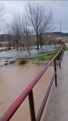 Desbordamiento del Esgueva por Villanueva de los Infantes