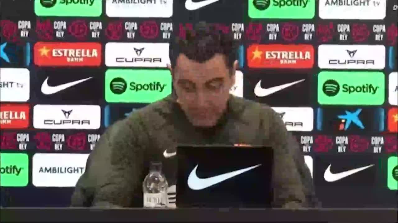 Rueda de prensa de Xavi Hernández previa al encuentro de copa frente a Unionistas