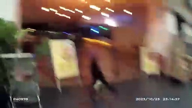 Watch as burglar gets cornered by police dog after breaking into Dobbies Garden Centre in Cambridgeshire