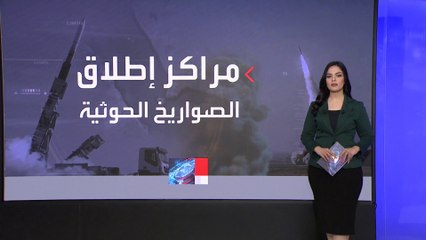 خارطة لمراكز إطلاق الصواريخ الحوثية على البحر الأحمر وخليج عدن