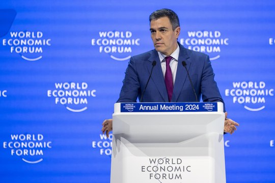 Pedro Sánchez exige de nuevo un alto el fuego en Gaza en el Foro de Davos