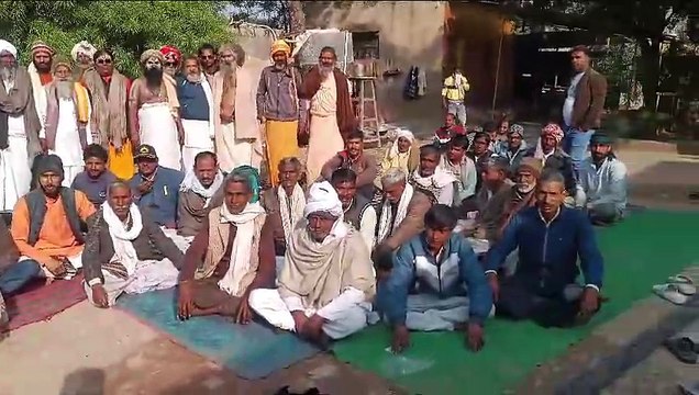 Common people including sages and saints protested to stop mining at Kalia Baba religious place