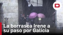 La borrasca Irene deja abundantes lluvias a su paso por Santiago de Compostela