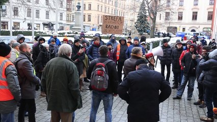 KRAKÓW PROTEST STREFA CZYSTEGO TRANSPORTU