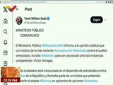 Comunicado | MP informa la detención de Víctor Venegas por conspiraciones golpistas