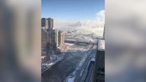 Chicago se queda gélido con temperaturas de -15 grados, evocando escenas de la película “El Día Después de Mañana”