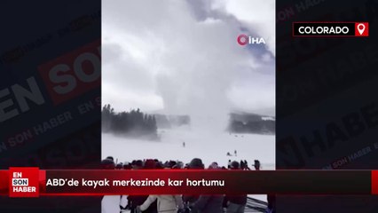 ABD’de kayak merkezinde kar hortumu